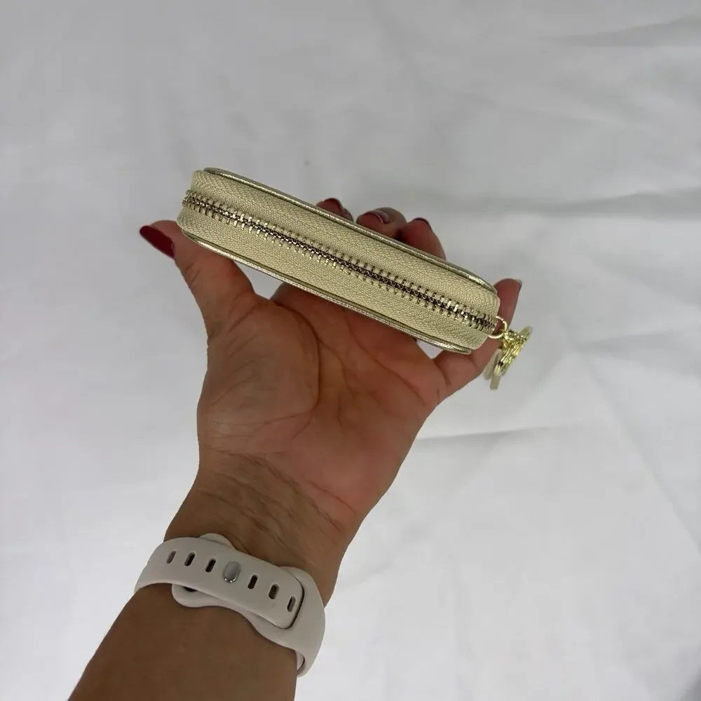 Unbranded Metallic Gold Pleather Credit Card Holder Wallet